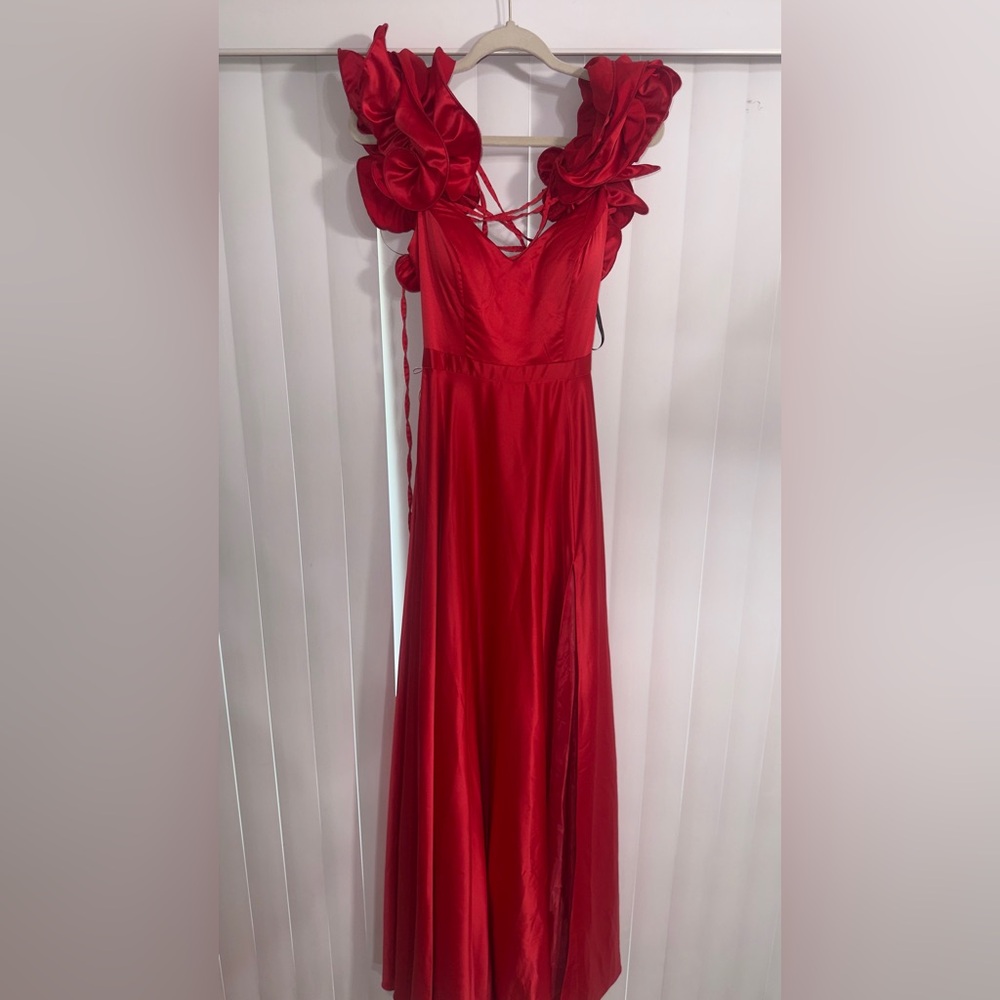 Source Unknown Red Evening Dress